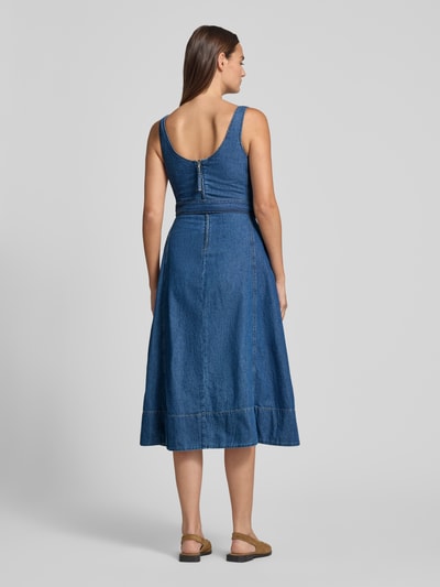 Tommy Hilfiger Fit and Flare denimjurk van puur katoen Bleu gemêleerd - 5