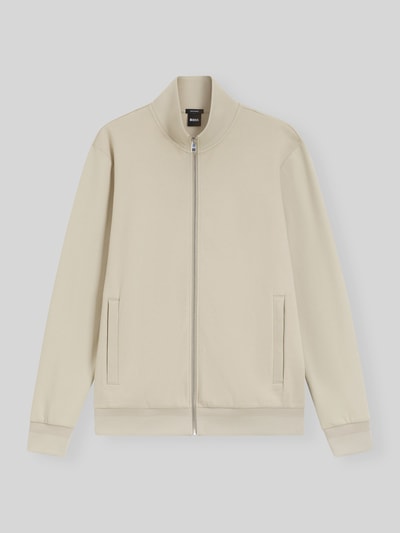 BOSS Bluza rozpinana o kroju regular fit z mieszanka bawełny model 'SHEPHERD 100' Beżowy 2