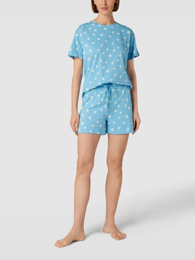 Jake*s Casual Pyjama-Oberteil mit Allover-Motiv-Print Hellblau 1