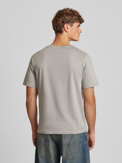 Jack & Jones T-shirt met labelprint, model 'ECORP' Lichtgrijs - 5