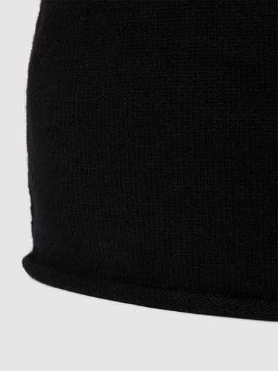 Christian Berg Woman Beanie aus Kaschmir mit Rollsaum Black 2