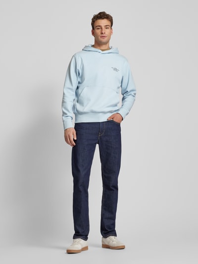 Jack & Jones Premium Hoodie mit Label-Print Modell 'BLACHAD' Hellblau 1