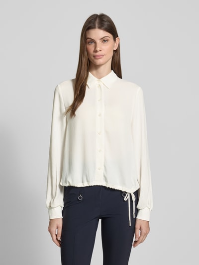 Marc Cain Regular Fit Bluse mit Schnürung Weiss 4