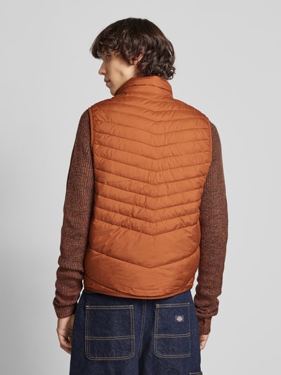 Jack & Jones Bodywarmer met opstaande kraag, model 'STATE' Roestrood - 5