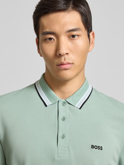 BOSS Green Regular fit poloshirt van puur katoen, model 'PLISY' Lindegroen - 3
