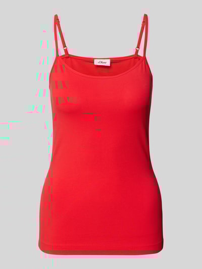 s.Oliver RED LABEL Slim Fit Trägertop aus Baumwoll-Mix Rot 2
