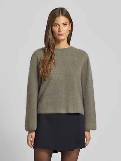 Marella Gebreide pullover van een mix van katoen en kasjmier, model 'NANTI' Olijfgroen - 4