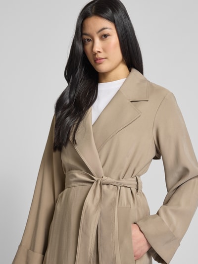 Jake*s Casual Trenchcoat mit Bindegürtel Taupe 3