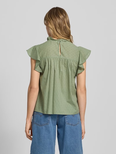 Only Top bluzkowy o kroju regular fit z czystej bawełny model ‘KATTI’ Trzcinowy 5