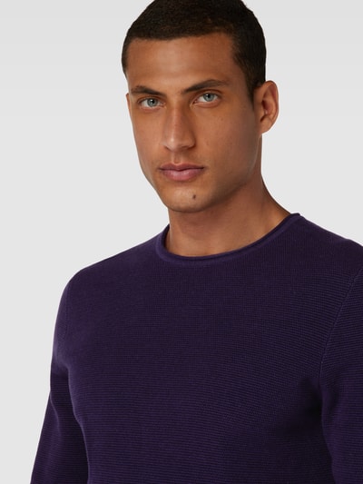 MCNEAL Gebreide pullover met ronde hals Aubergine gemêleerd - 3