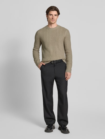 Samsøe Samsøe Strickpullover mit Kaschmir-Anteil Modell 'CASSIUS' Beige 1