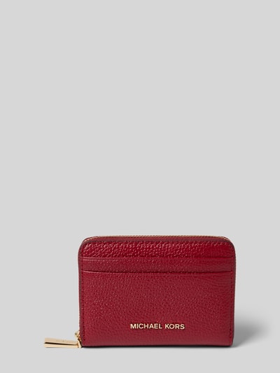 MICHAEL Michael Kors Lederportemonnaie mit Label-Applikation Modell 'JET SET' Rot 1