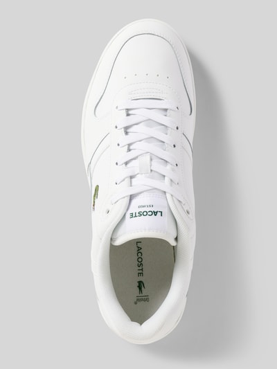 Lacoste Ledersneaker mit Logo-Stitching Weiss 3