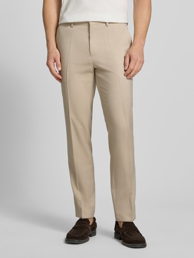 HUGO Super Slim Fit Anzughose aus Schurwoll-Mix Modell 'HESTEN' Sand 4