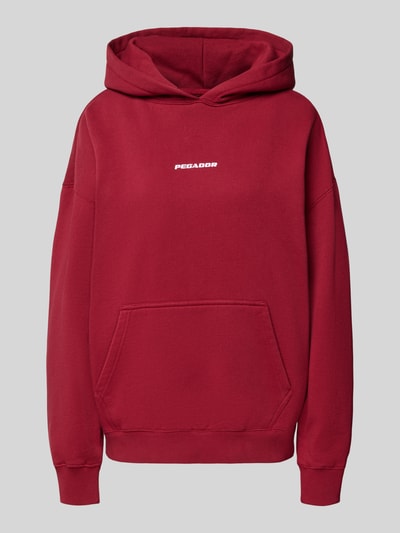 Pegador Oversized Hoodie mit Label-Stitching Modell 'CLARITA' Bordeaux 2
