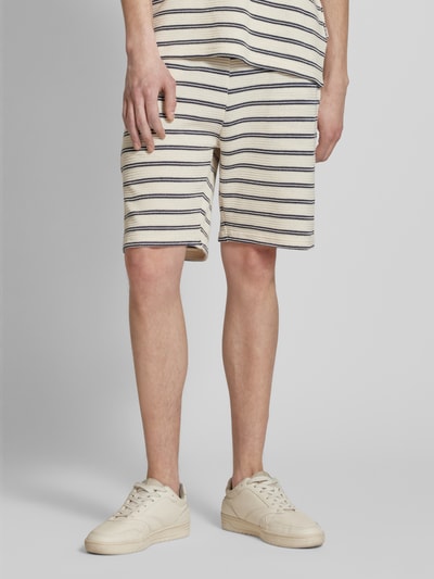 Only & Sons Regular Fit Shorts mit Strukturmuster Modell 'IAN' Offwhite 4