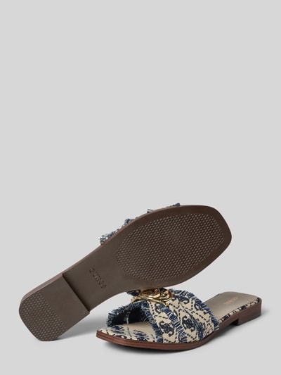 Guess Slippers met labeldetail, model 'SYMO' Marineblauw - 3