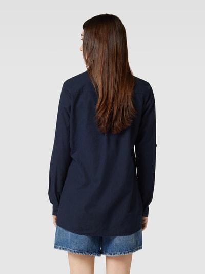Milano Italy Hemdbluse mit Brusttaschen Marine 5