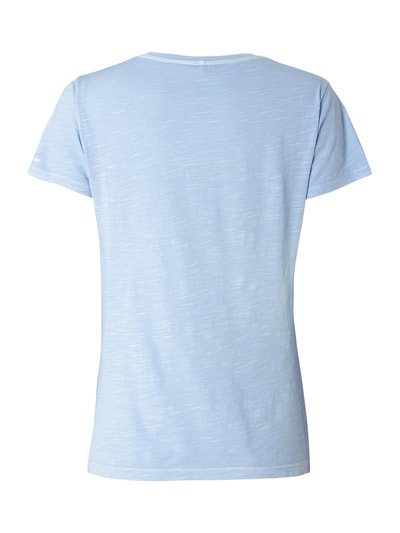 Gant T-Shirt aus Slub Jersey Bleu 3