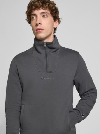 CHAMPION Sweatshirt mit Stehkragen und Reißverschluss Anthrazit 3