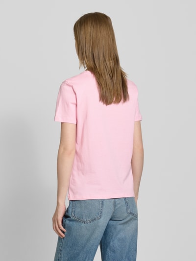 Tommy Hilfiger Regular fit T-shirt van puur katoen Felroze - 5