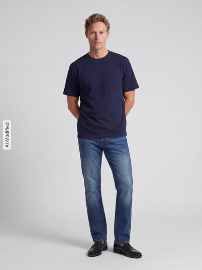 MCNEAL Regular Fit T-Shirt aus reiner Baumwolle Dunkelblau 1
