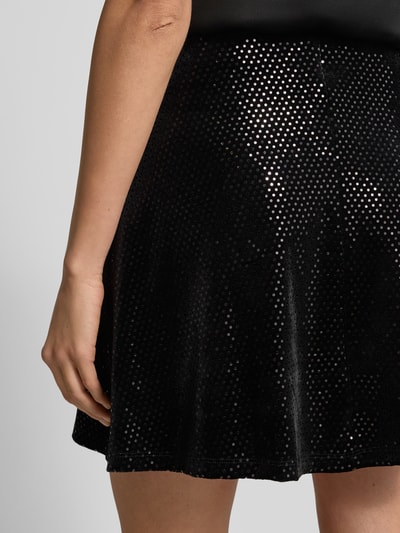 Vero Moda Mini-Rock mit Pailletten-Besatz Modell 'SENSA' Black 3