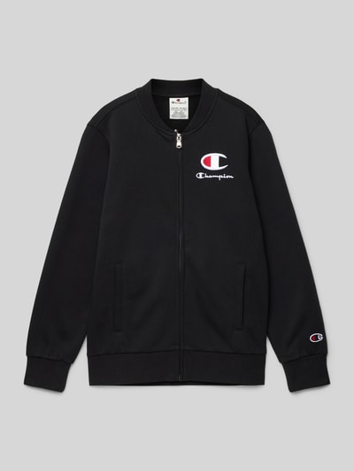 CHAMPION Sweatjacke mit Label-Stitching Black 1