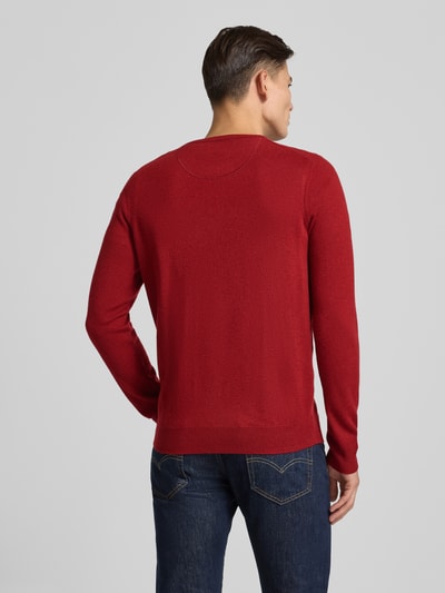 Fynch-Hatton Regular Fit Pullover mit Kaschmir-Anteil Modell 'Merino' Dunkelrot 5