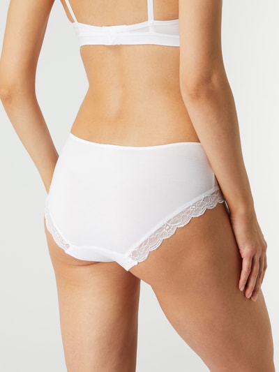 Hanro Slip mit Stretch-Anteil Modell 'Cotton Lace' Weiss 5