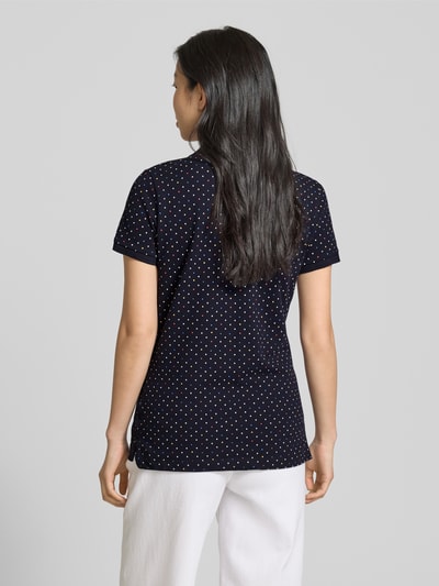 Christian Berg Woman Regular Fit Poloshirt mit Strukturmuster Dunkelblau 5