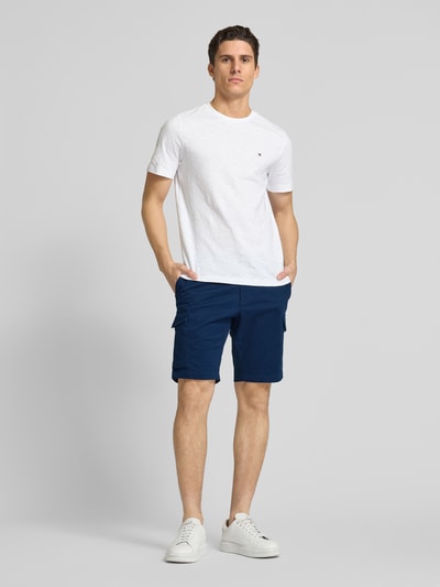 Tommy Hilfiger Regular Fit Cargoshorts mit Gürtelschlaufen Blau 1