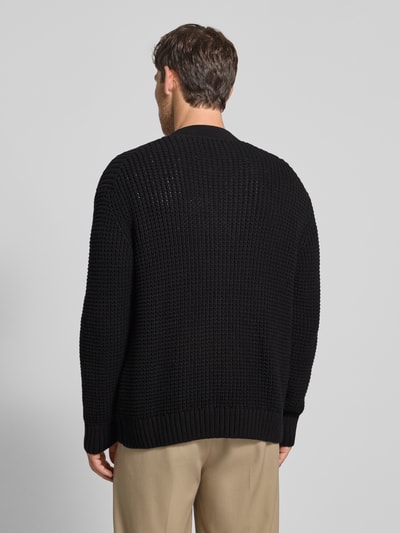 SELECTED HOMME Regular Fit Strickjacke aus reiner Baumwolle Modell 'DERECK' Black 5