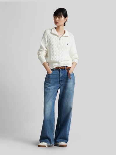 Polo Ralph Lauren Troyer o kroju relaxed fit z czystej bawełny Biały 1