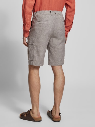 BOSS Orange RElaxed fit korte cargobroek met riemlussen, model 'Sisla' Beige - 5