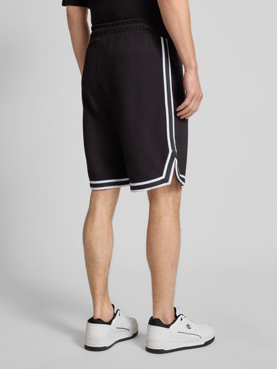 Pegador Szorty z dzianiny dresowej o kroju relaxed fit z fakturowanym wzorem model ‘Barkan’ Czarny 5