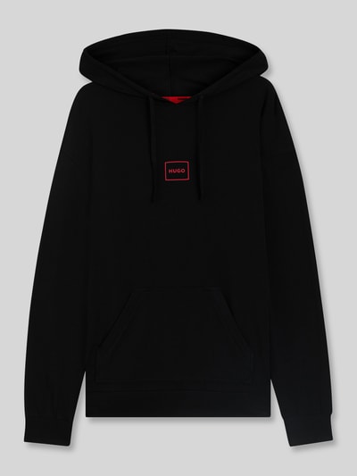 HUGO bluza rozpinana o kroju regular fit z mieszanki bawełny model 'Laze Hoodie' Czarny 2