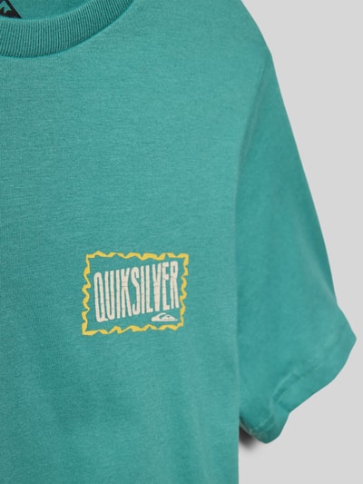 Quiksilver T-shirt met labelprint, model 'GOTAM FOAM' Lagune - 2