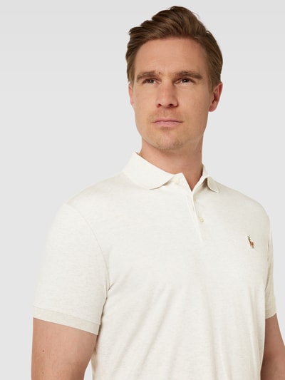 Polo Ralph Lauren Poloshirt mit Label-Stitching Mittelgrau Melange 3