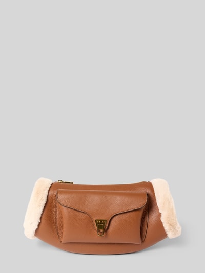 Coccinelle Torba na ramię z obszyciem ze sztucznego futra model ‘BEAT ARCTIC’ Koniakowy 2