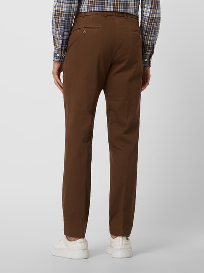 Hiltl Regular fit chino met stretch, model 'Parma' Lichtbruin - 5