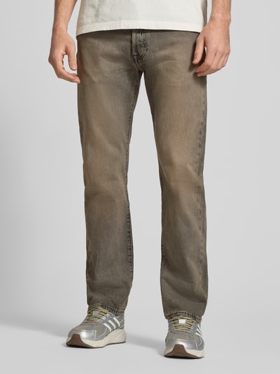 Levi's® Wide Leg Fit Jeans aus reiner Baumwolle Modell '501®' Mittelbraun 4