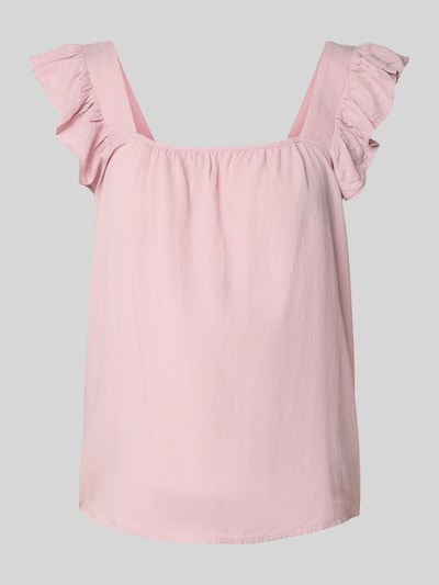 Pieces Relaxed Fit Top aus Viskose-Leinen-Mix Modell 'PIA' Rosa 2