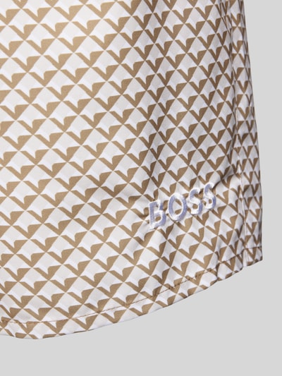 BOSS Badehose mit Logo-Stitching Modell 'Catfish' Beige 2