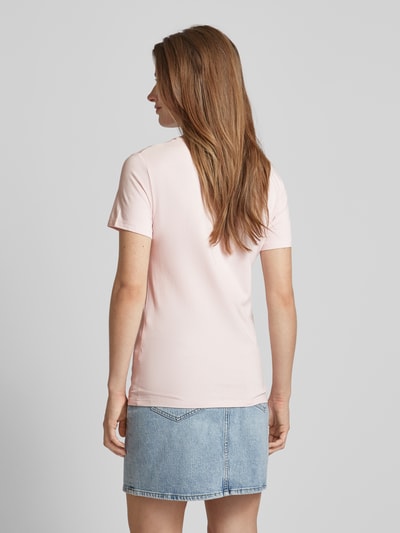 Guess T-shirt met labelprint, model 'CARRIE' Rosé - 5