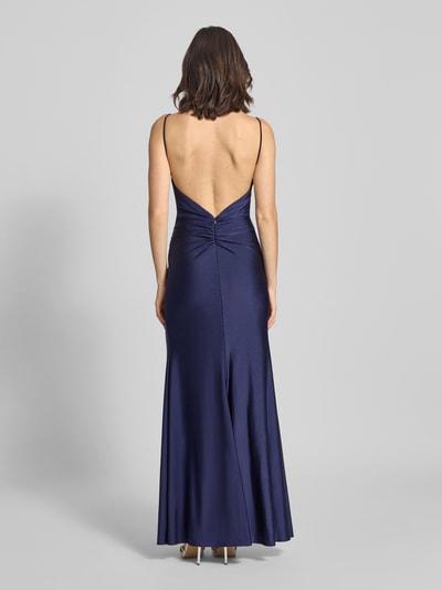 Mascara Abendkleid mit Raffungen Dunkelblau 5