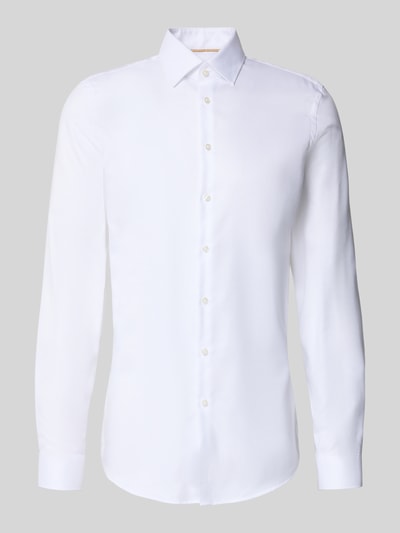 Jake*s Slim Fit Businesshemd mit extra langem Arm Weiss 2