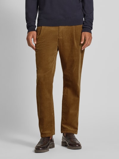 MCNEAL Regular fit corduroy broek met tunnelkoord Camel - 4