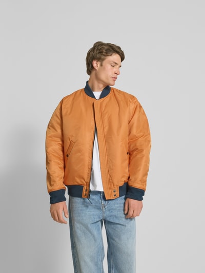 Diesel Bomberjacke mit gerippten Abschlüssen Dunkelblau 6