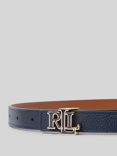 Lauren Ralph Lauren Pasek z naturalnej skóry bydlęcej model 'REV' Ciemnoniebieski 2